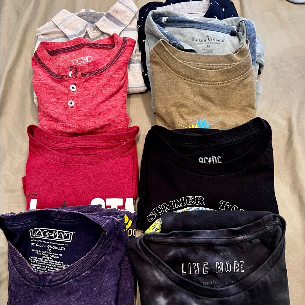 GUC Lot of 9 Boys M short sleeve shirts